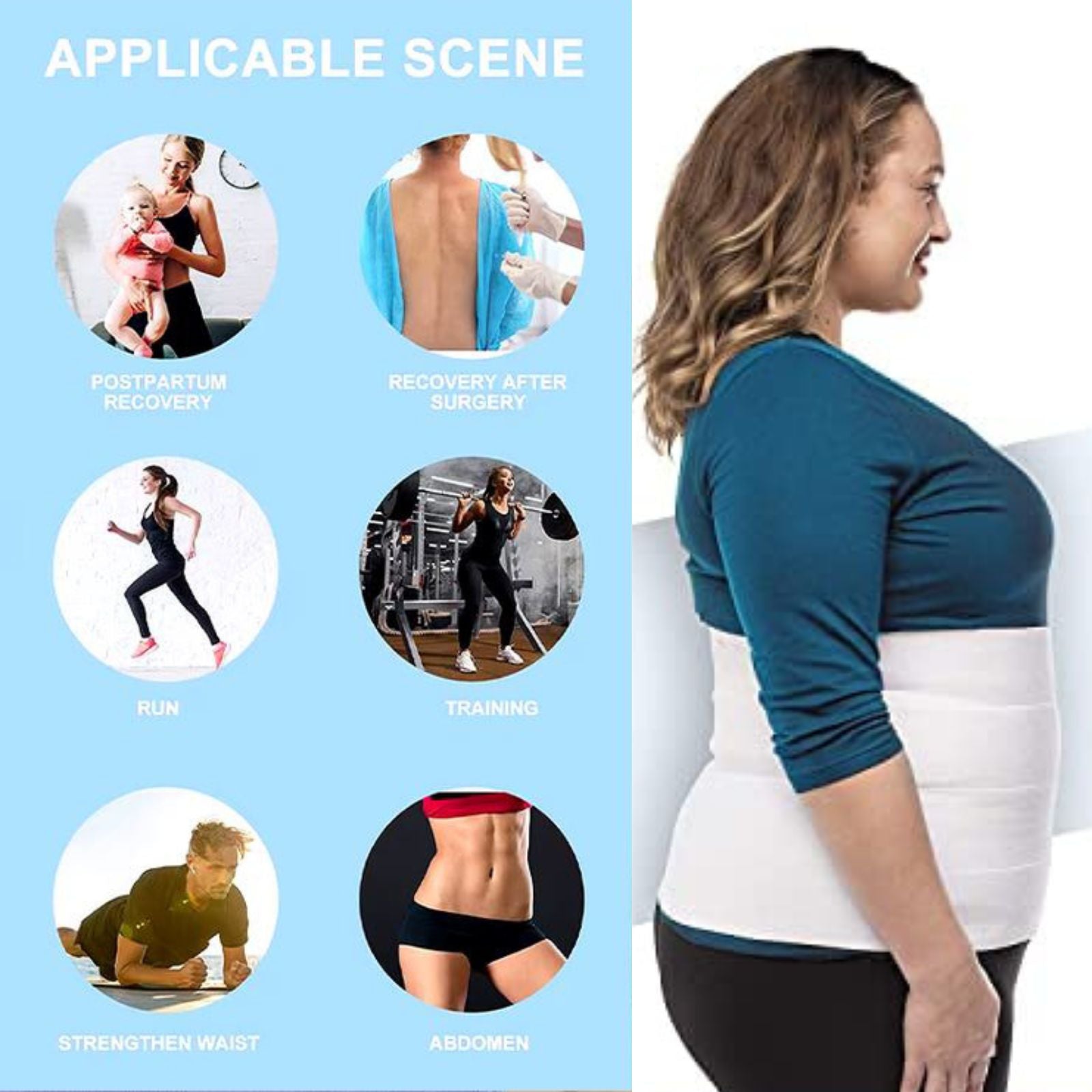 Binder for hernia and post-surgery support