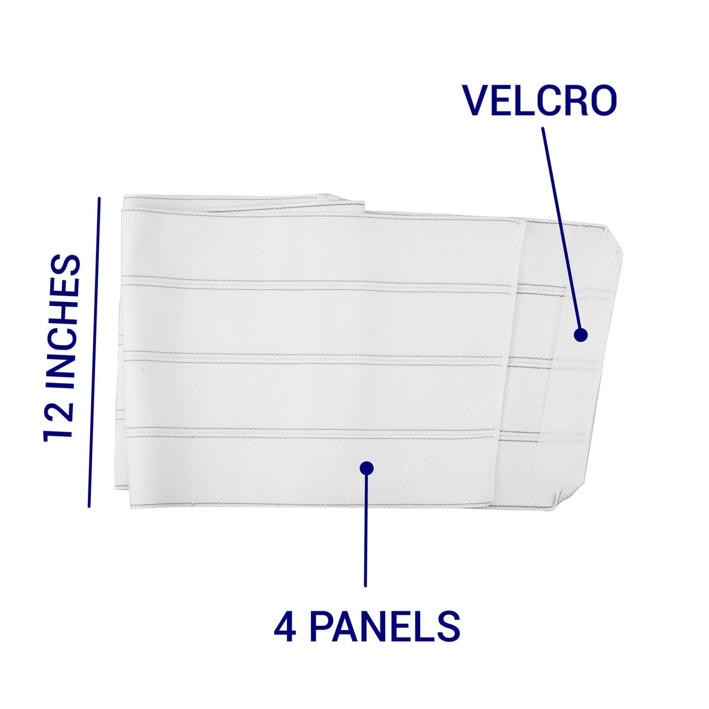 Flat lay view of abdominal binder – soft, elastic, high-quality support belt for men and women in Australia