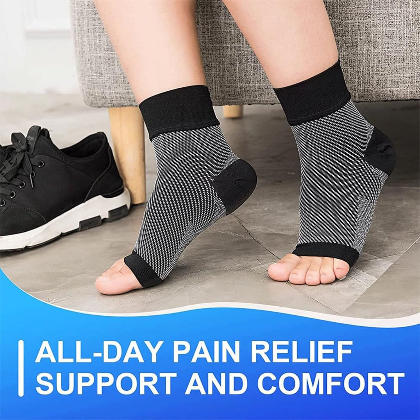 All-day pain relief with compression socks – supports foot and ankle comfort, reduces swelling and fatigue, ideal for men and women in Australia