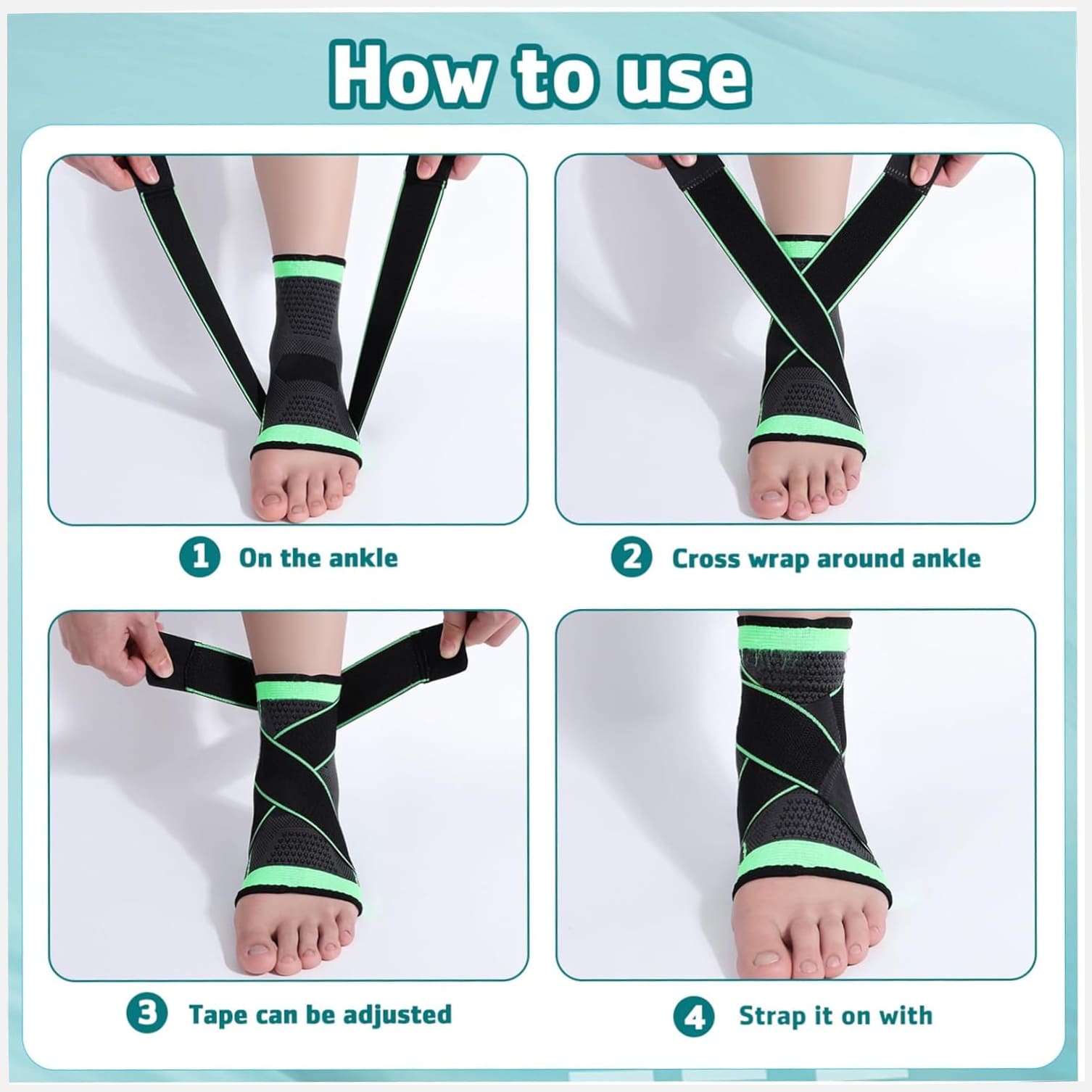 how to wear compression ankle brace