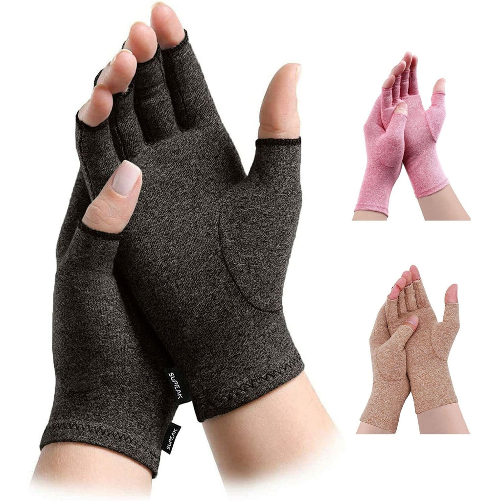 Therapeutic Arthritis Compression Gloves for Hand Pain & Swelling Relief | Open-Finger Design