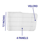 Flat lay view of abdominal binder – soft, elastic, high-quality support belt for men and women in Australia