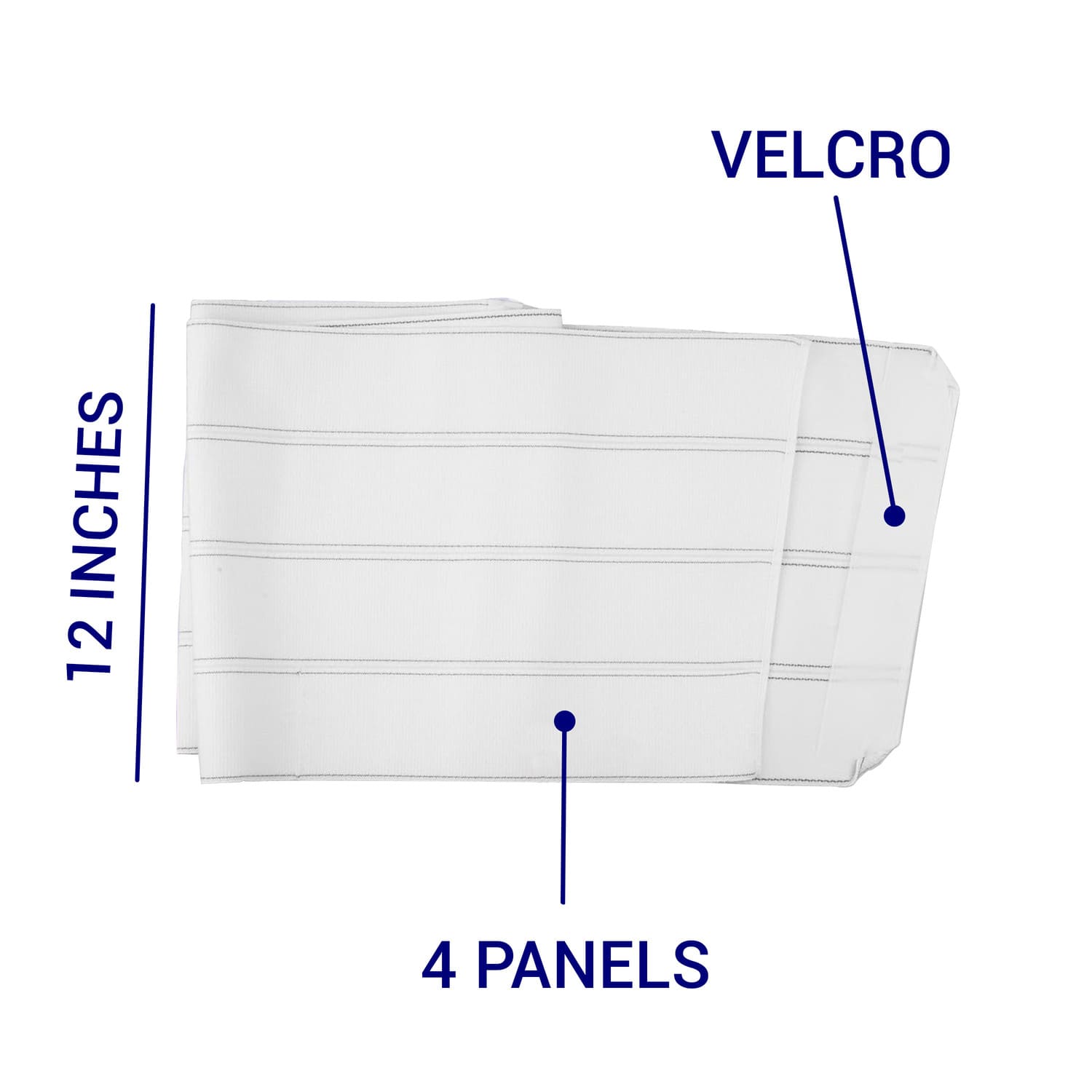 Flat lay view of abdominal binder – soft, elastic, high-quality support belt for men and women in Australia
