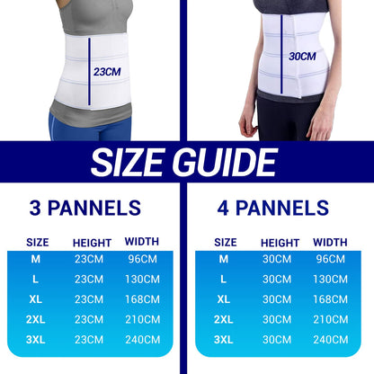 Abdominal binder size guide for men and women – Australian waist measurement chart