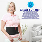 Adjustable hernia belt for women with removable compression pad – provides targeted abdominal support and comfort