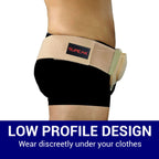 Discreet inguinal hernia support belt with low-profile design – comfortably worn under clothes for men in Australia, ideal for everyday use and groin pain relief