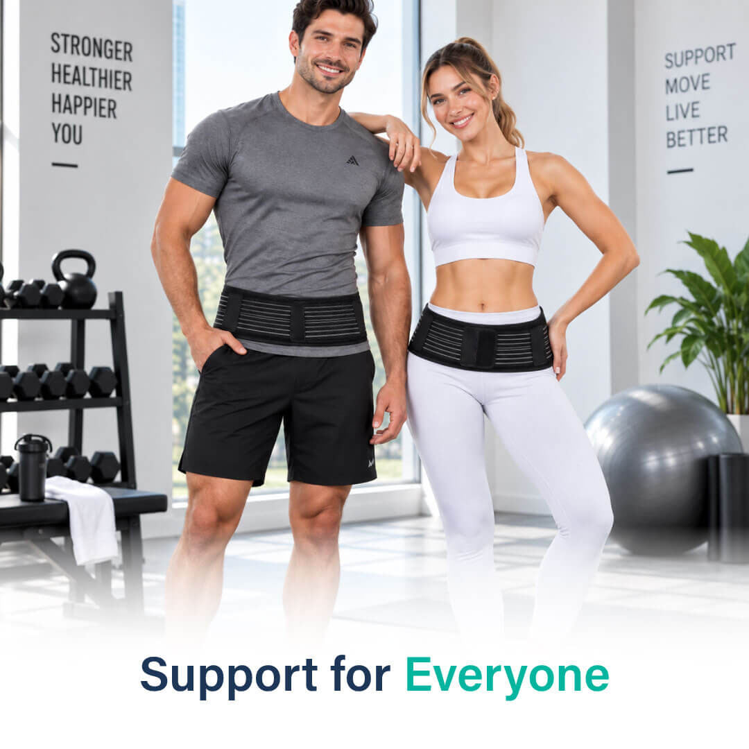 Sacroiliac SI joint support belt designed for men and women with lower back and pelvic support