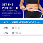 Size chart for umbilical hernia belt – detailed sizing guide for proper fit and abdominal support – available in Australia